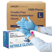 Load image into Gallery viewer, KingFa Nitrile Examination Gloves KG1101 (FDA 510K) (XS/S/M/L/XL) Blue