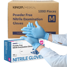 Load image into Gallery viewer, KingFa Nitrile Examination Gloves KG1101 (FDA 510K) (XS/S/M/L/XL) Blue