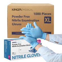 Load image into Gallery viewer, KingFa Nitrile Examination Gloves KG1101 (FDA 510K) (XS/S/M/L/XL) Blue
