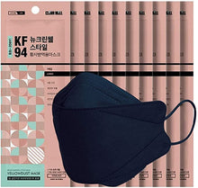 Load image into Gallery viewer, Cleanwell KF94 Face Mask - Adult / Adjustable / Navy Blue - 10 Count - DISCONTINUED