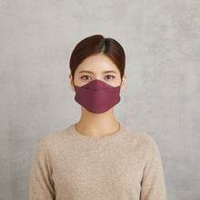 Load image into Gallery viewer, Cleanwell KF94 Face Mask - Adult / Adjustable / Burgundy- 10 Count - DISCONTINUED
