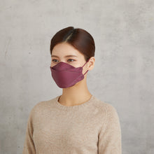 Load image into Gallery viewer, Cleanwell KF94 Face Mask - Adult / Adjustable / Burgundy- 10 Count - DISCONTINUED