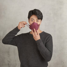 Load image into Gallery viewer, Cleanwell KF94 Face Mask - Adult / Adjustable / Burgundy- 10 Count - DISCONTINUED