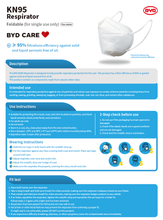 Load image into Gallery viewer, BYD KN95 Adults Earloop - 50 Count / Box (Individual Wrapped by 2 pcs)