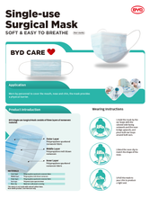 Load image into Gallery viewer, MAJOR SALE ! BYD 3PLY Disposable Mask - ASTM Level 3 - 50ct / box