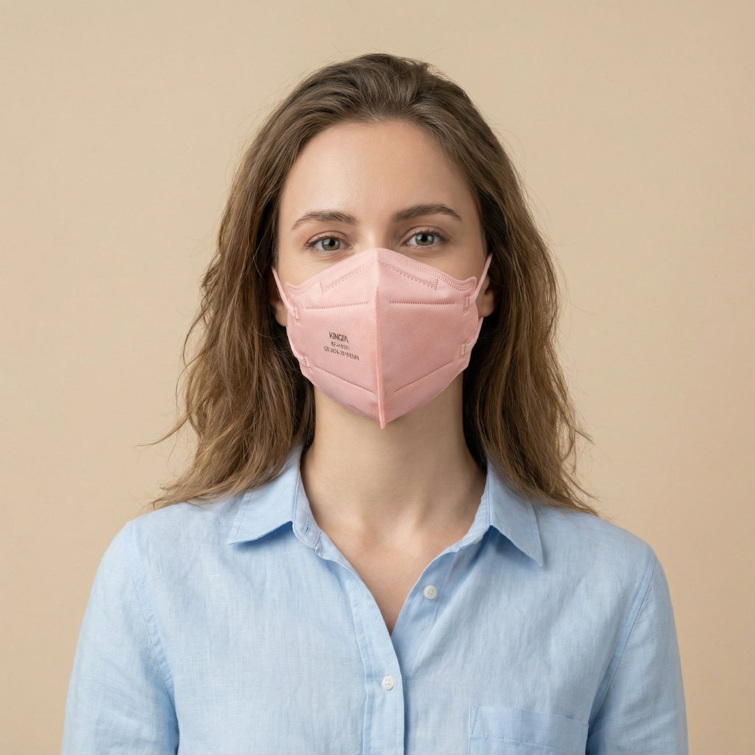 Premium KingFa KN95 Masks – 5 Layers, Odorless, Reusable & Comfortable | Pink - 10 count / box