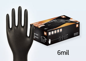 KingFa Fentanyl-Resistant  Extra Strong Industrial Nitrile Gloves KG1303 (M, L, XL) 6 mil Black