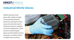 KingFa Disposable Blue Nitrile Gloves KG1101(S/M/L/XL) Blue