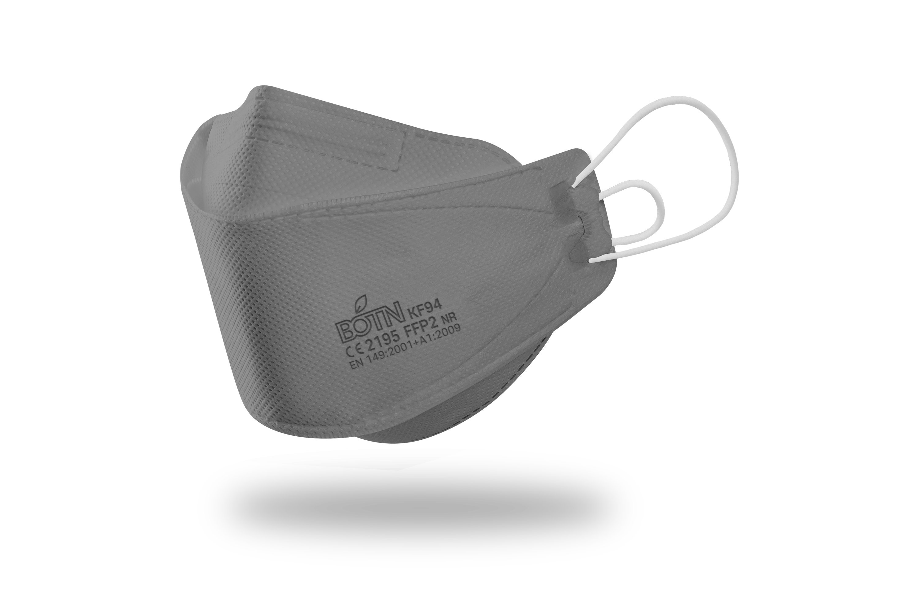 BOTN KF94 Adjustable Gray Face Masks - 10 Count | Advanced Filtration & All-Day Comfort