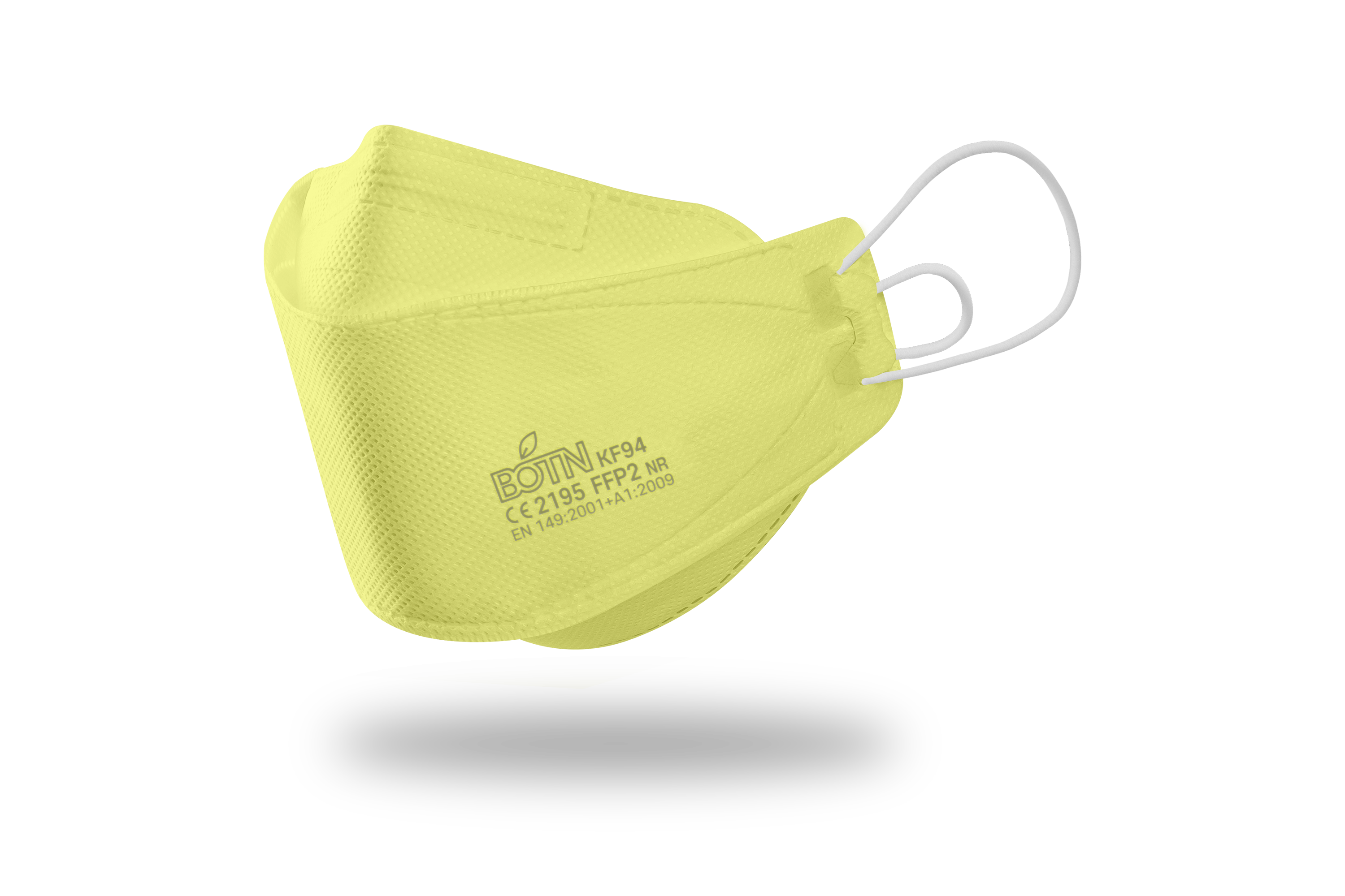 BOTN KF94 Adjustable Yellow Face Masks - 10-Pack, Superior Protection & Comfort