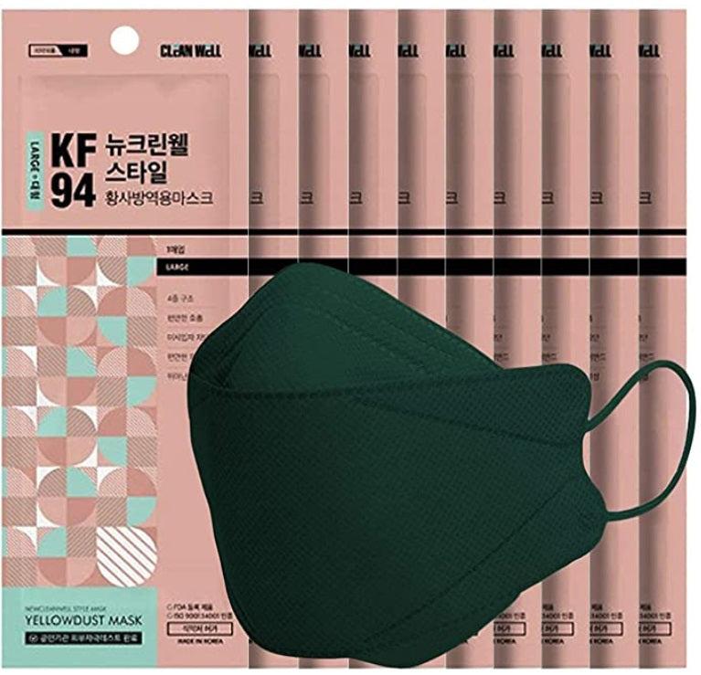 Cleanwell Green KF94 Face Mask for Adults – Planet Halo Health