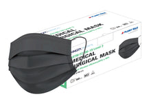 Load image into Gallery viewer, KingFa Black 3PLY Surgical Medical Grade Mask - ASTM Level 3 Disposable - 50ct / box
