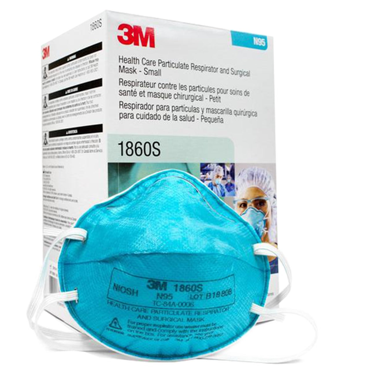 3M 1860S N95 Particulate Respirator & Surgical Mask