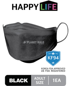  Happy Life Black KF94 Face Mask 