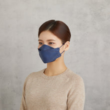 Load image into Gallery viewer, Cleanwell KF94 Face Mask - Adult / Adjustable / Navy Blue - 10 Count
