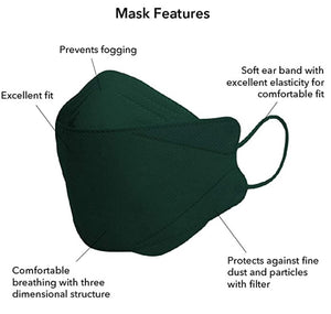 Cleanwell KF94 Face Mask - Adult / Green - 10 Count - DISCONTINUED