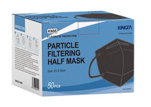 Load image into Gallery viewer, Kingfa KN95 Face Mask - Adult/Black - New Standard GB2626-2019
