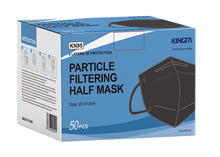 Load image into Gallery viewer, KingFa KN95 Masks – Soft, Comfortable, 5-Ply, and Reusable | Black
